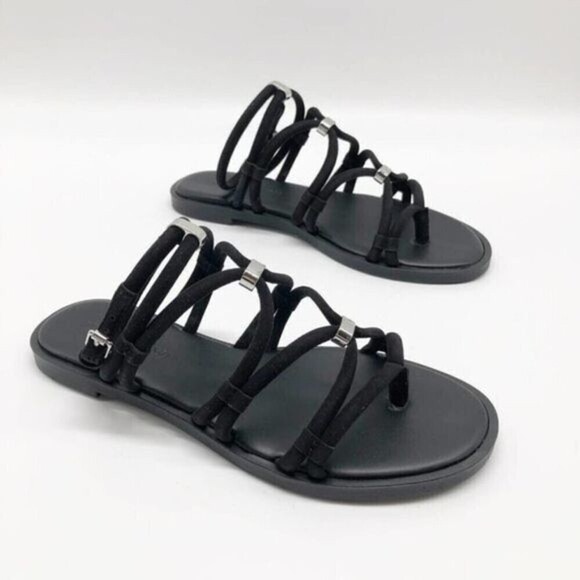 REBECCA MINKOFF Sarle Strappy Black Sandal  - Picture 2 of 10